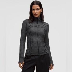 Define Jacket *Herringbone Heathered Deep Coal Black Size 8 Excellent Condition